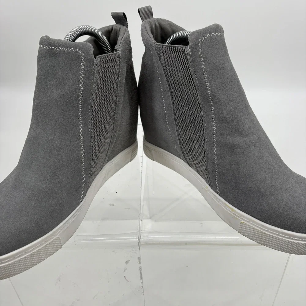 Steve‎ Madden Leo hidden wedge sneakers grey 7.5 Comfort pull-on